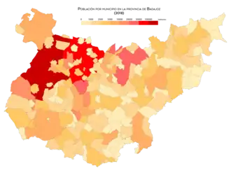 Población por municipio en el año 2018