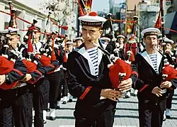 La banda de gaita de la Armada francesa Bagad de Lann Bihoué