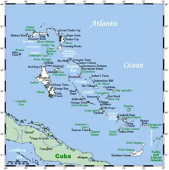Localización en las Bahamas