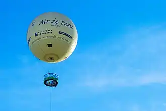 El globo «Air de Paris» en vuelo.