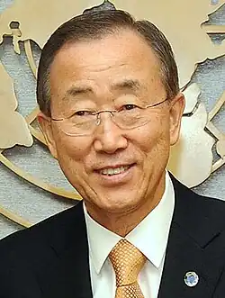 &nbsp;Organización de las Naciones Unidas Secretario General de las Naciones Unidas Ban Ki-moon