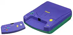 Playdia, creada por Bandai. Una consola consistente en sencillos juegos de elección múltiple. Lanzada en Japón el 23 de septiembre de 1994.
