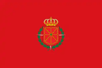 Bandera de Navarra durante el periodo 1937-1981