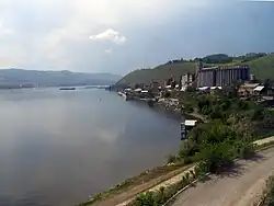 El Yeniséi visto desde el transiberiano, cerca de Krasnoyarsk