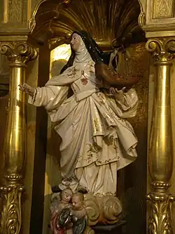 Santa María de Cervelló, talla del siglo&nbsp;XVIII.