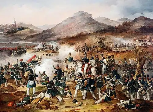 Batalla en la primera guerra Carlista.