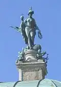 Bavaria (adoptando la forma de Tellus Bavarica) en el Templo de Diana, Hofgarten de Múnich