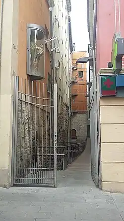 Entrada a la belena de Portalapea en el Casco Histórico de Pamplona