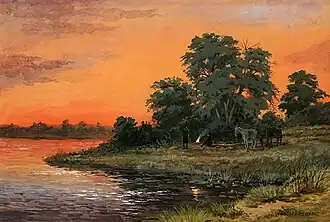 Viajeros alrededor de una fogata