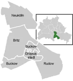 Mapa del distrito de Neukölln