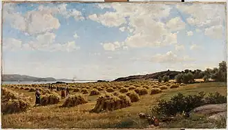 Cosecha de avena en la isla Hisingen (1878)