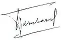 Firma de Bernardo de Lippe-Biesterfeld