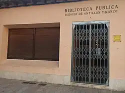 Biblioteca Isidoro de Antillón y Marzo en su pueblo natal Santa Eulalia del Campo