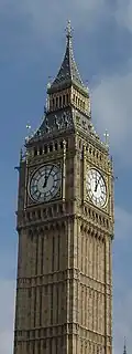 Big Ben, en el Palacio de Westminster