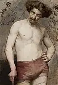 Retrato de hombre medio desnudo, 1885. Museo Nacional de Varsovia
