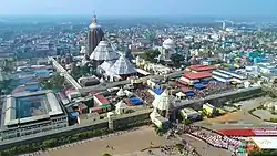 Vista área del complejo del templo de Jáganat.
