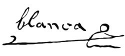 Firma de Blanca I de Navarra