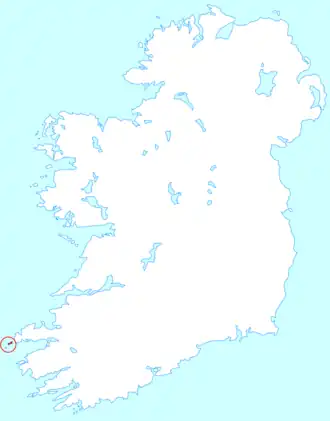 Localización de las islas respecto a Irlanda