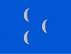 "Bandera azul de los turcos", vista en los gráficos de banderas c.&nbsp;1780