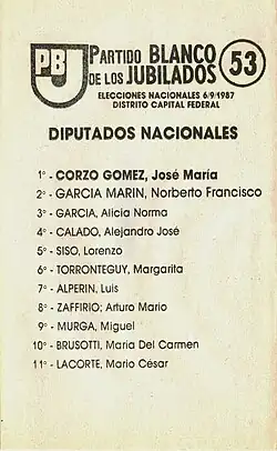 Partido Blanco de los Jubilados