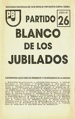 Partido Blanco de los Jubilados