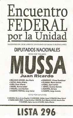 Encuentro Federal por la Unidad