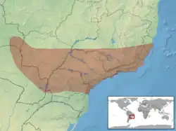 Distribución de esta especie.