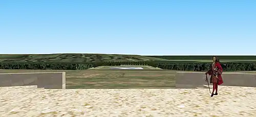 [fr→es]Vue depuis l'escalier du bout de la perspective.