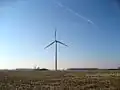Turbina de viento Vestas V80-1.8MW fuera de Bowling Green, Ohio