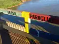 Frontera internacional entre Brasil y Paraguay, cerca de Ciudad del Este (Paraguay).
