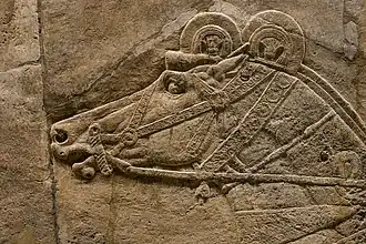 Los caballos del carro de guerra real.