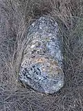 Broken stone column at the lower Tel Adullam site