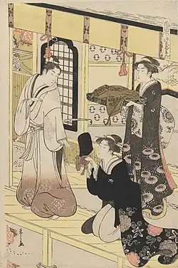 Hana no En, xilografía de madera a color, c.&nbsp;1787–1793