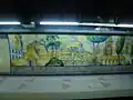 Mural en el andén a Constitución.
