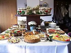 Cena buffet al estilo alemán