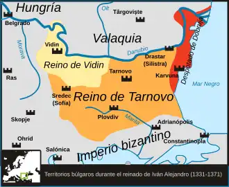 El Segundo Imperio búlgaro en 1340