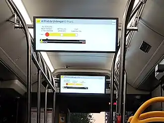 Detalle de las pantallas informativas