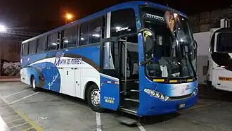 Bus de la empresa San Martin De Porres similar al que protagonizó el accidente.