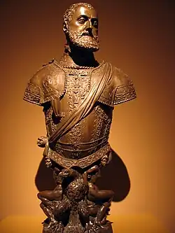 Carlos I, rey de España y emperador del Sacro Imperio Romano Germánico, por León y Pompeo Leoni (bronce, 1553, Museo del Prado)