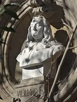 Busto de Antoni Viladomat (1915), palacio del Parlamento de Cataluña.