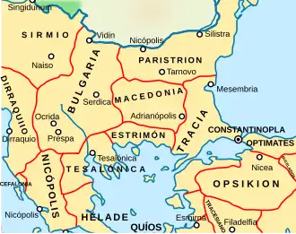 Thema bizantino de Tracia (ca. 1045)