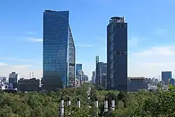 Paseo de la Reforma, principal centro financiero del país, alcaldía Cuauhtémoc.