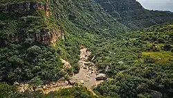 Vista del Cañón Misión desde la parte superior.