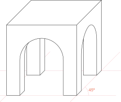 Proyección oblicua: Persp. caballera.