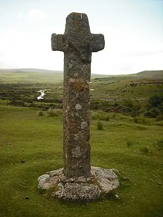 Crucero de Cadover, una de las cruces de Dartmoor (Dartmoor, Inglaterra).