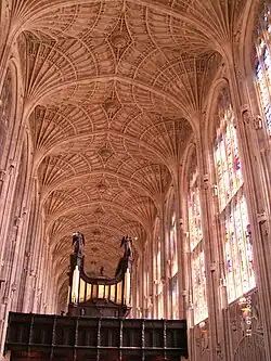 Bóveda de abanico de la capilla del King's College de Cambridge (1441-1554)