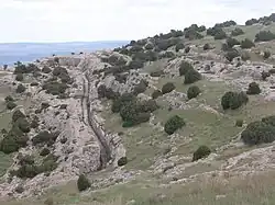 Camino de acceso a Castellar de Meca.