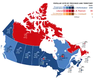 Elecciones federales de Canadá de 1958