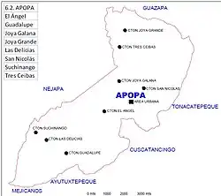 Mapa cantonal de Apopa
