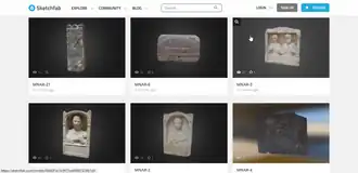 Captura del perfil de Sketchfab de Epigraphia 3D